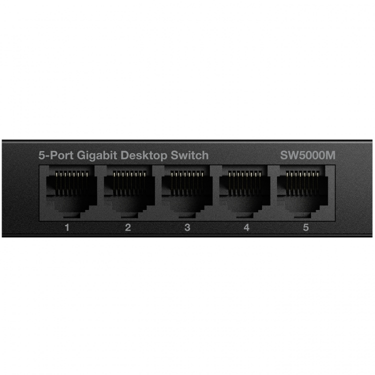 Strong 5-port Gigabitswitch Metall Svart