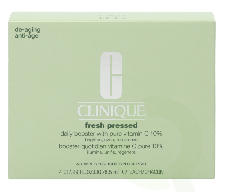 Clinique Fresh Pressed Daily Booster 34 ml 4 x 8,5ml - With 10% Pure Vitamin C/All Skin types