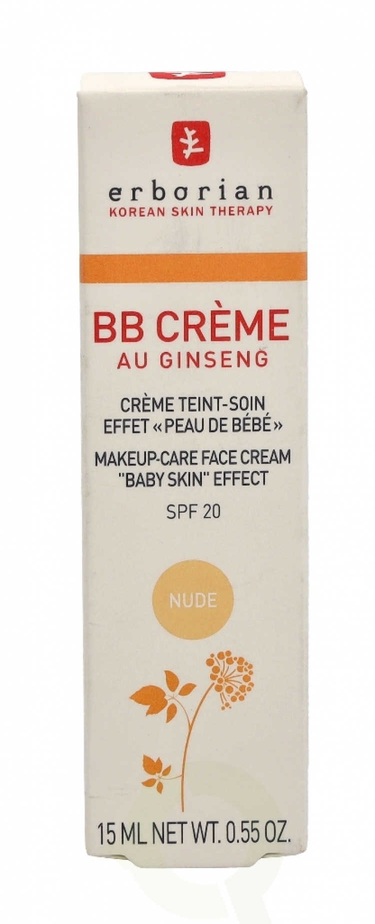 Erborian BB Cream Au Ginseng 5-In-1 Baby Skin Effect SPF20 15 ml Nude