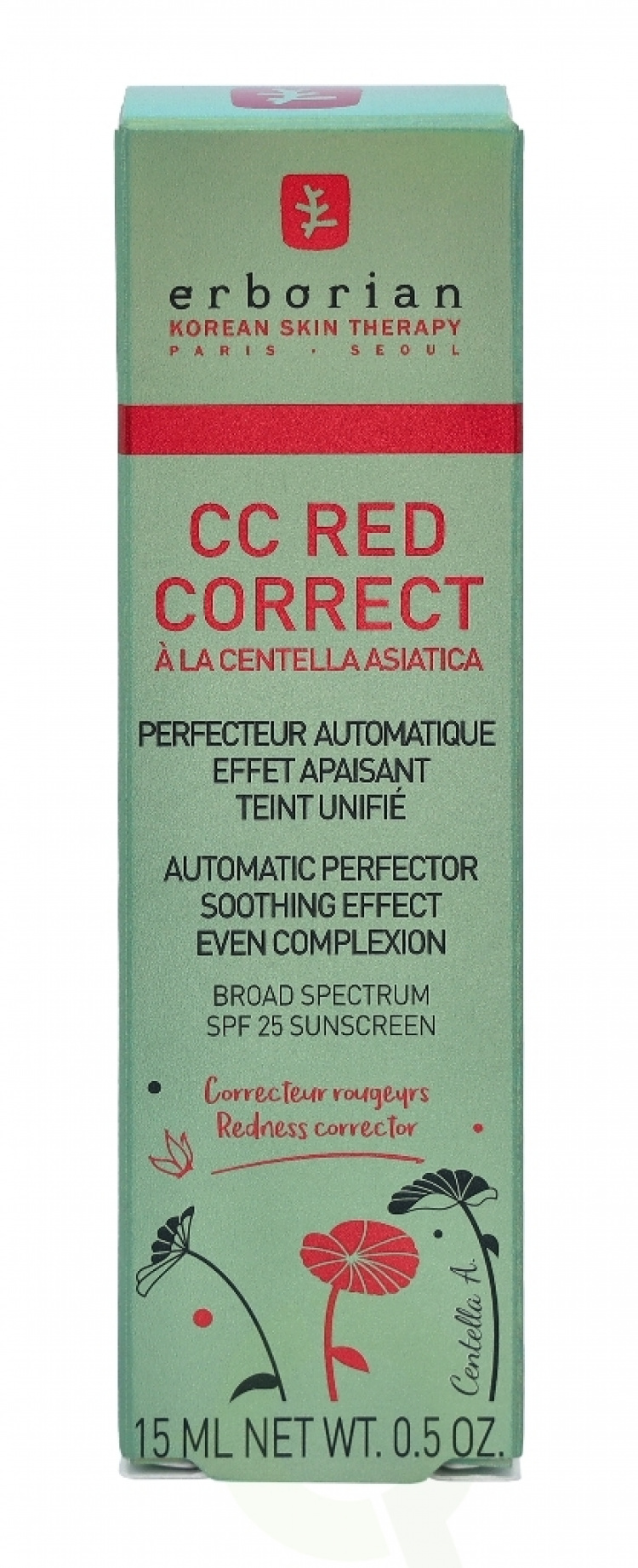 Erborian CC Red Correct Automatic Perfector SPF25 15 ml Broad Spectrum Sunscreen