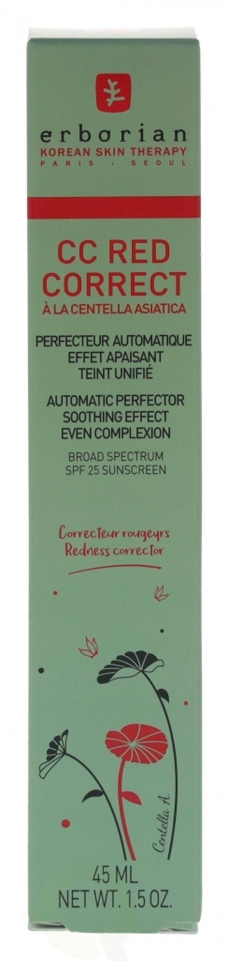 Erborian CC Red Correct Automatic Perfector SPF25 45 ml Broad Spectrum Sunscreen