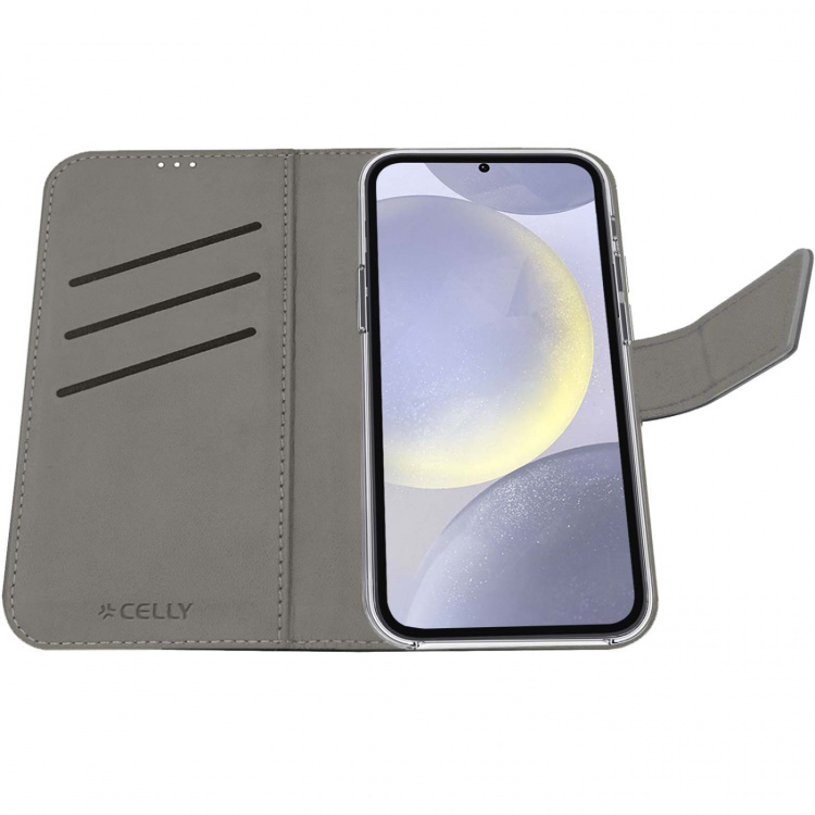Celly Wally Wallet Case Galaxy S24+ 5G Svart