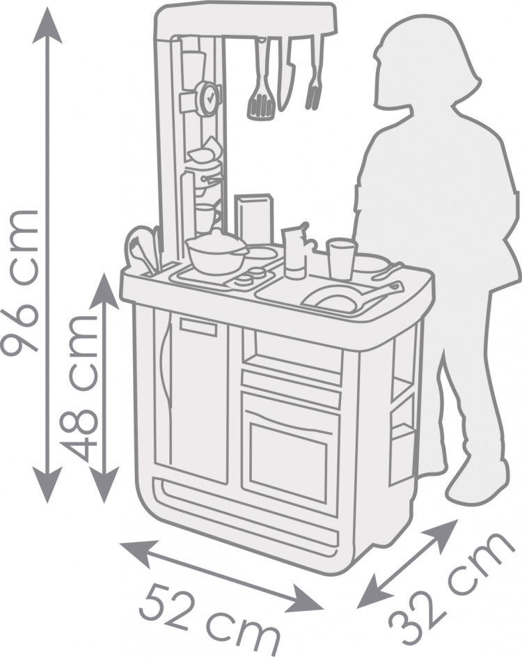 Smoby Leksakskök Bon Appetit - 23 delar