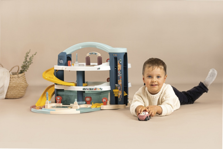Smoby SAS Little Smoby - Garage med körbana och 2 fordon