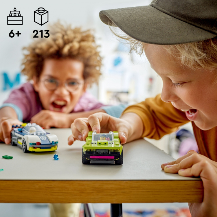 LEGO City Police 60415 - Jakt med polisbil och muskelbil