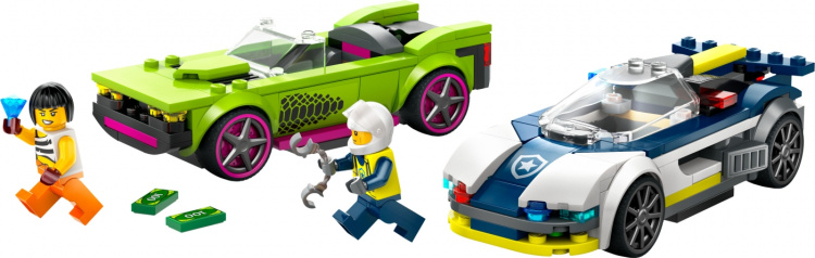 LEGO City Police 60415 - Jakt med polisbil och muskelbil