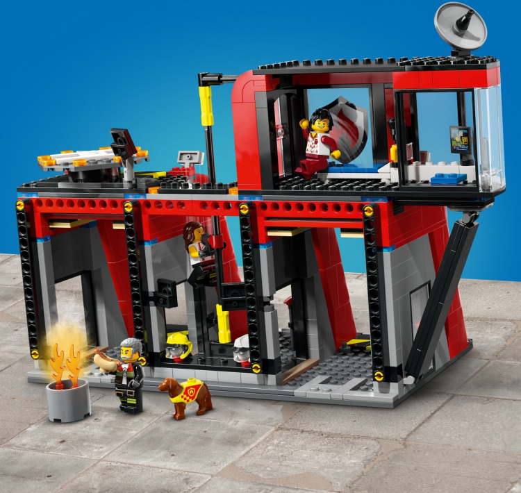 LEGO City Fire 60414 - Brandstation med brandbil