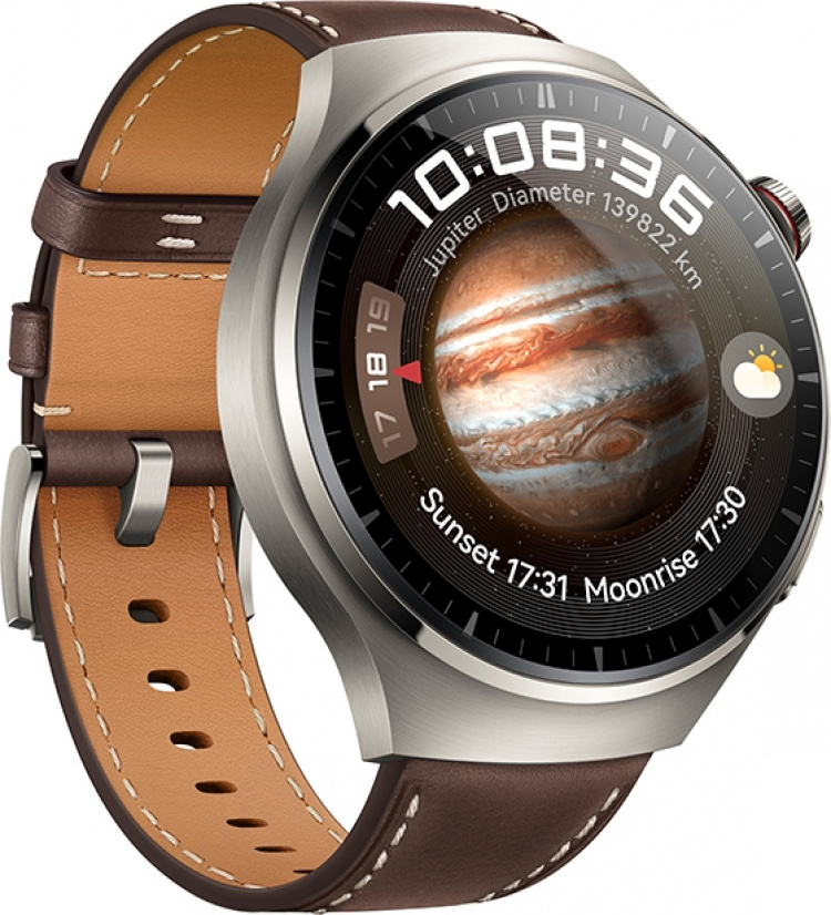 Huawei Watch 4 Pro LTE - Smartwatch, 49 mm, Brunt läderband