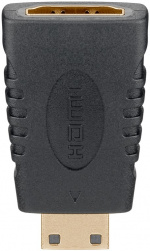 Goobay HDMI™-adapter, Guldpläterad (4K @ 60 Hz) HDMI™-uttag (typ A) > HDMI™-minikontakt (typ C)