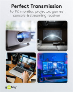 Goobay HDMI™ vinkeladapter 270°, guldpläterad, 8K @ 60 Hz HDMI™-uttag (typ A) > HDMI™ kontakt (typ A) 270 ° Goobay HDMI™ vinkeladapter 270°, guldpläterad, 8K @ 60 Hz HDMI™-uttag (typ A) > HDMI™ kontakt (typ A) 270 °