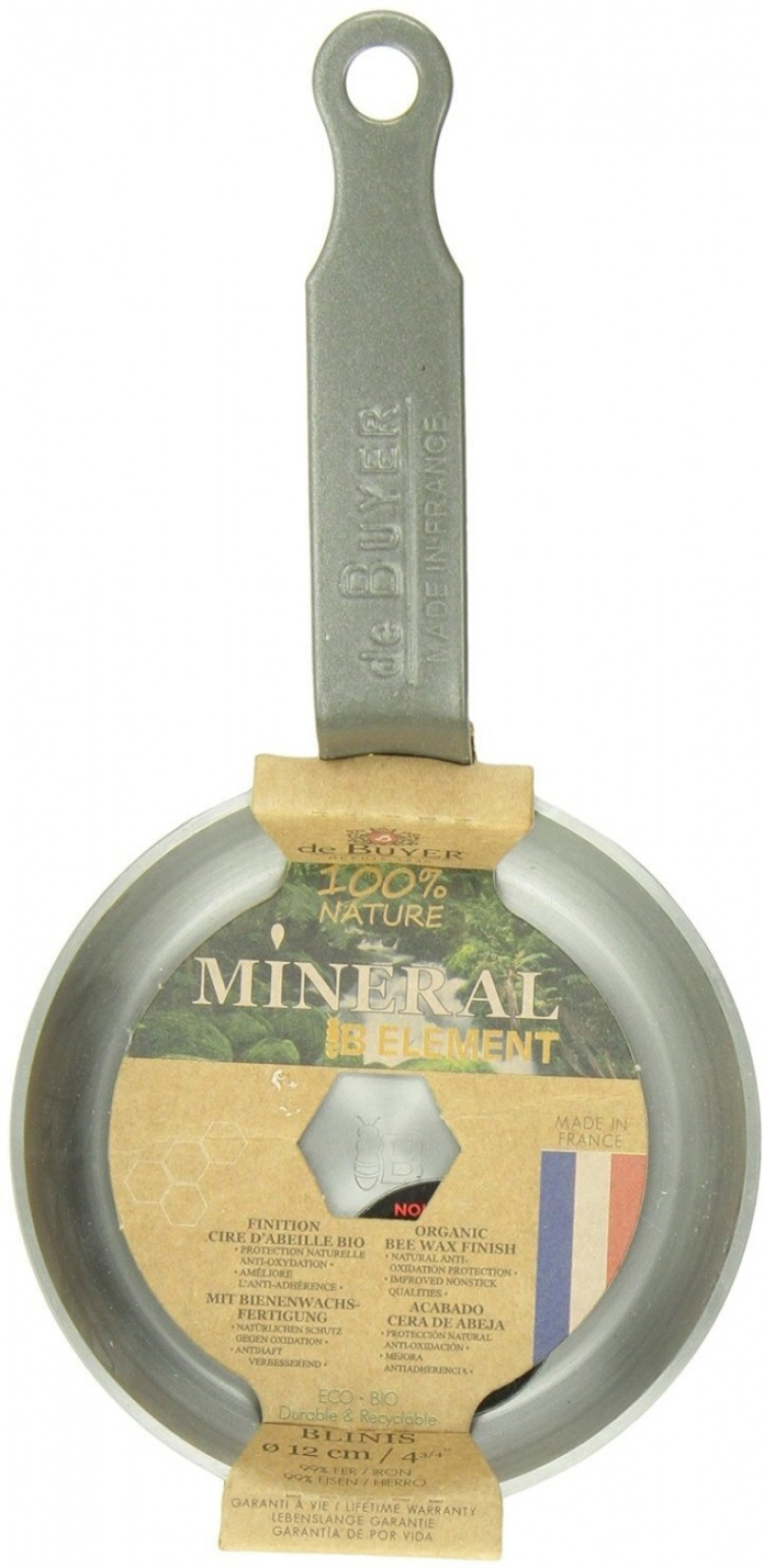 De Buyer Mineral B Element -plättpanna, kolstål, 12 cm De Buyer Mineral B Element -plättpanna, kolstål, 12 cm