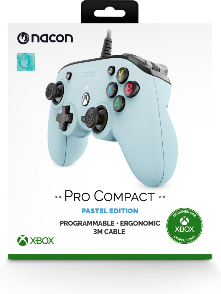 Nacon Pro Compact trådbunden spelkontroll, ljusblå, Xbox / PC Nacon Pro Compact trådbunden spelkontroll, ljusblå, Xbox / PC