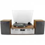 Soundmaster Musik-anläggning Vinyl CD Radio Bluetooth 70-tals-design PL895 Trä/Silver Soundmaster Musik-anläggning Vinyl CD Radio Bluetooth 70-tals-design PL895 Trä/Silver