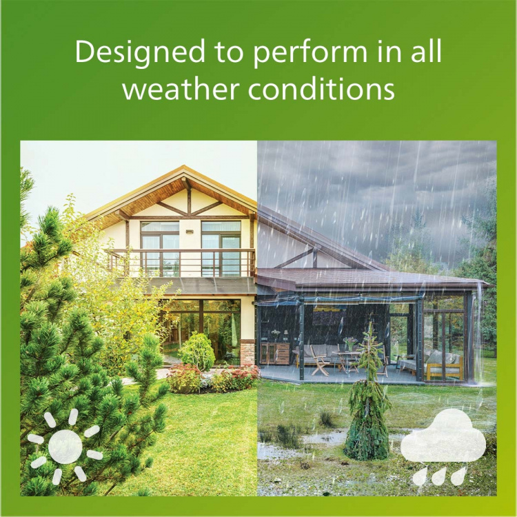 Philips Kylis Väggarmatur Up-/downlight (2xGU10-sockel) IP44 Rostfritt stål Svart