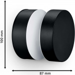 Philips Laven LED-vägglampa Rostfritt stål Svart IP44 Varmit 6W 600lm