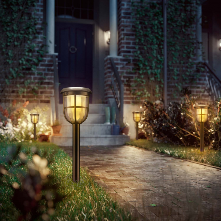 Philips Radii Trädgårdslampa Solcell Ultra Efficient LED 250lm Svart