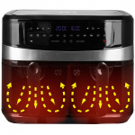 Emerio Dubbel Varmluftsfritös 5+5 liter 2400Watt Digital