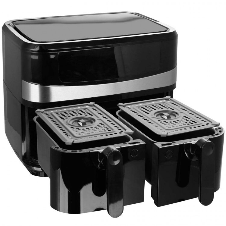 Emerio Dubbel Varmluftsfritös 5+5 liter 2400Watt Digital