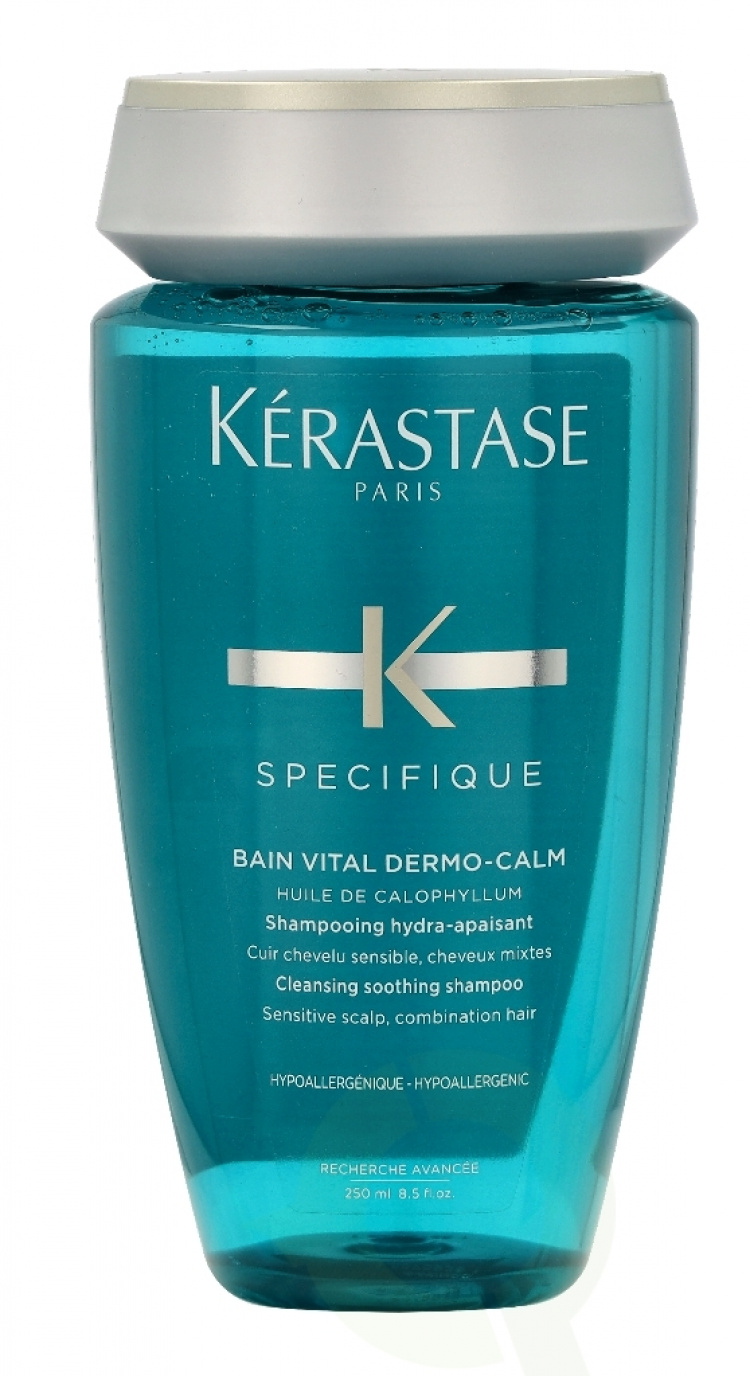 Kerastase Specifique Bain Vital Dermo-Calm Shampoo 250 ml Sensitive Scalp, Combination Hair, Cleansing Soothing Shampoo