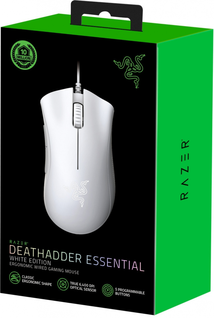 Razer Deathadder Essential spelmus, vit Razer Deathadder Essential spelmus, vit