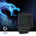 Nedis Trådat Gaming Tagentbord | USB Type-A | Membrantangenter | RGB | Enhandig | Universell | USB ström | Strömkabel längd: 1.60 m | Spel