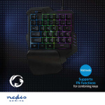 Nedis Trådat Gaming Tagentbord | USB Type-A | Membrantangenter | RGB | Enhandig | Universell | USB ström | Strömkabel längd: 1.60 m | Spel
