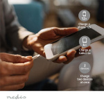 Nedis Powerbank | 30000 mAh | 1.5 / 2.0 / 3.0 A | Antal utgångar: 2 | Utgångsanslutning: 1x USB-A / 1x USB-C™ | Ingångsanslutning: 1x Micro USB / 1x USB-C™ | PD3.0 20W | Litium-polymer