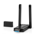 Nedis Nätverks dongle | Wi-Fi | AC1200 | 2.4/5 GHz (Dual Band) | USB3.0 | Wi-Fi hastighet total: 1200 Mbps | Windows 10 / Windows 11 / Windows 8 Nedis Nätverks dongle | Wi-Fi | AC1200 | 2.4/5 GHz (Dual Band) | USB3.0 | Wi-Fi hastighet total: 1200 Mbps | Windows 10 / Windows 11 / Windows 8