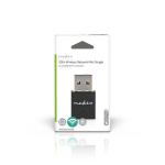 Nedis Nätverks dongle | Wi-Fi | N300 | 2.4 GHz | USB2.0 | Wi-Fi hastighet total: 300 Mbps | Windows 10 / Windows 11 / Windows 8