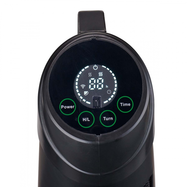 Nedis SmartLife Patio värmare | Wi-Fi | 1200 W | 2 Värmeinställningar | Svängning | Skydd för att ramla | IP24 | Svart