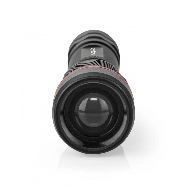 Nedis LED ficklampa | Batteridriven | 3.7 V DC | 10 W | N/A | batterier medföljer | Uppladdningsbara | Angivet ljusflöde: 1000 lm | Belysningsräckvidd: 200 m | Strålvinkel: 10 °