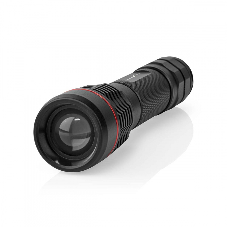 Nedis LED ficklampa | Batteridriven | 3.7 V DC | 10 W | N/A | batterier medföljer | Uppladdningsbara | Angivet ljusflöde: 1000 lm | Belysningsräckvidd: 200 m | Strålvinkel: 10 °