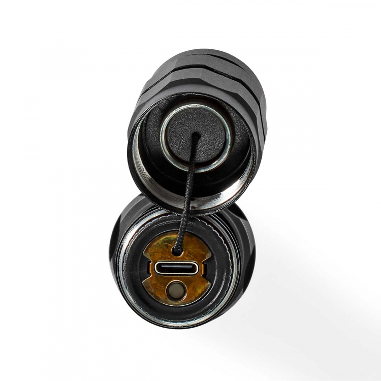 Nedis LED ficklampa | Batteridriven | 3.7 V DC | 10 W | N/A | batterier medföljer | Uppladdningsbara | Angivet ljusflöde: 1000 lm | Belysningsräckvidd: 200 m | Strålvinkel: 10 °