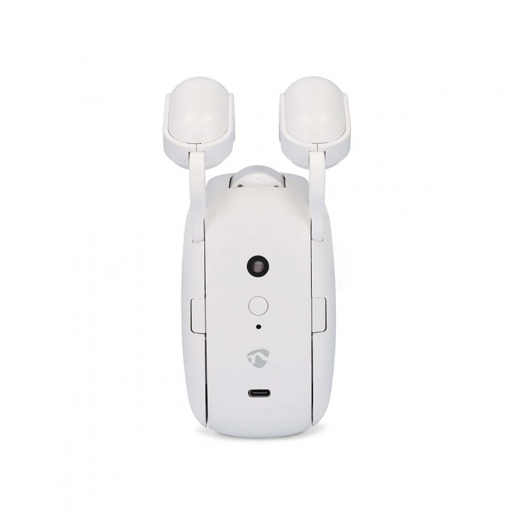 Nedis SmartLife Robot med Gardin | Stångskena | Draperier / Gardiner | Batteridriven / USB ström | 4000 mAh | Bluetooth® | Vit