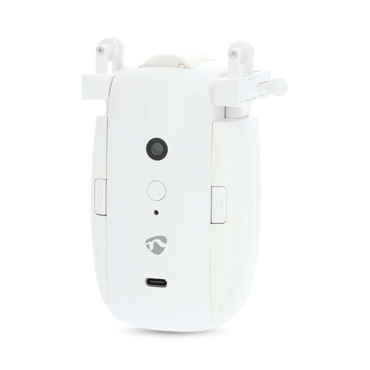 Nedis SmartLife Robot med Gardin | I-Skena / U-Skena | Draperier / Gardiner | Batteridriven / USB ström | 4000 mAh | Bluetooth® | Vit