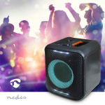 Nedis Bluetooth® Party Speaker | Maximal batteritid: 5 timmar | 150 W | Bärhandtag | Festljus | Synkroniseringsbar | Equalizer | Orange / Svart