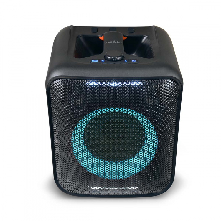 Nedis Bluetooth® Party Speaker | Maximal batteritid: 5 timmar | 150 W | Bärhandtag | Festljus | Synkroniseringsbar | Equalizer | Orange / Svart