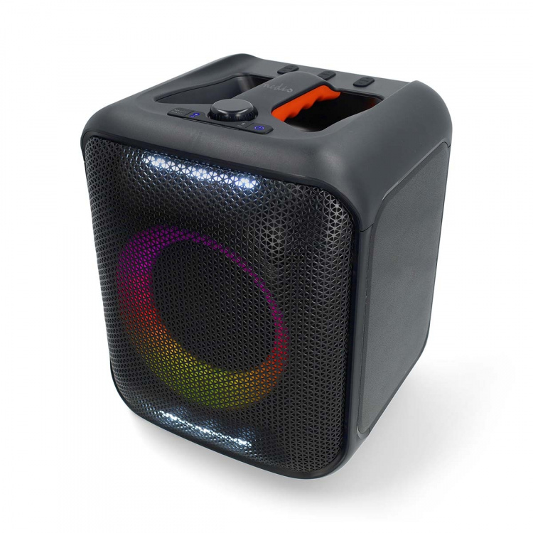 Nedis Bluetooth® Party Speaker | Maximal batteritid: 5 timmar | 150 W | Bärhandtag | Festljus | Synkroniseringsbar | Equalizer | Orange / Svart