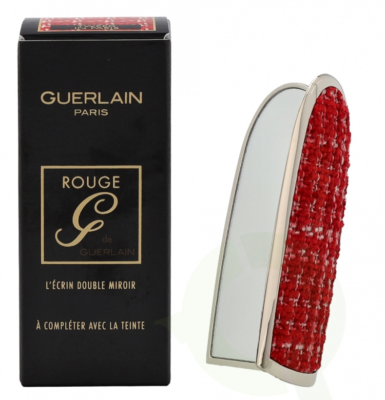 Guerlain Rouge G The Double Mirror Lipstick Case 1 piece Tweed