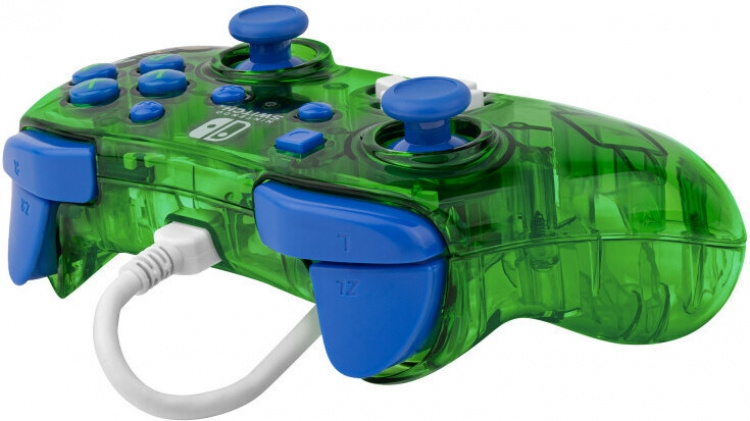 PDP Gaming Rock Candy Wired Controller - trådbunden spelkontroll, Luigi, Switch