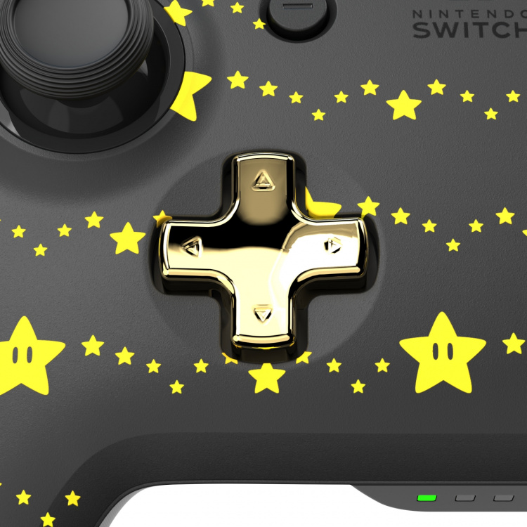 PDP Gaming Rematch Glow Wireless Controller - trådlös spelkontroll, Mario Stars, Switch