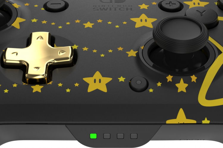 PDP Gaming Rematch Glow Wireless Controller - trådlös spelkontroll, Mario Stars, Switch
