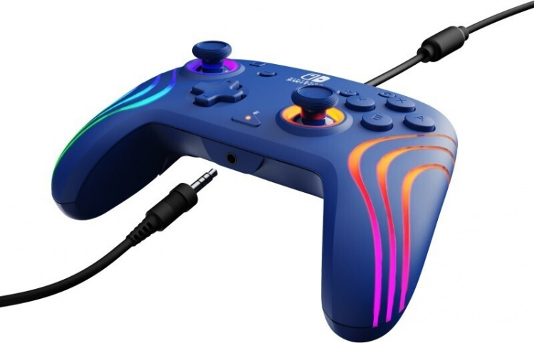 PDP Gaming Afterglow Wave Wired Controller - trådbunden spelkontroll, blå, Switch
