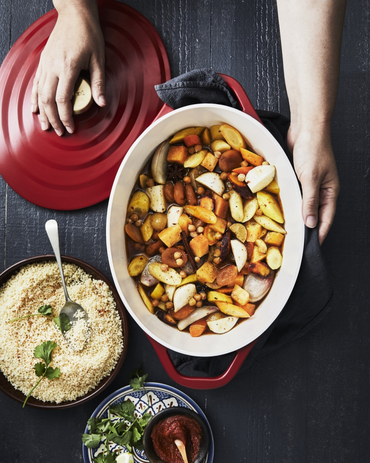 Tefal Air-gjutjärnsgryta, 5,7 L, röd