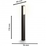 Philips Stratosphere Pollare Ultra Efficient LED 3,8W 800lm Antracit