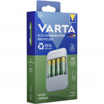 Varta Batteriladdare Eco Charger Pro Recycled inkl. 4x AA 2100 mAh Varta Batteriladdare Eco Charger Pro Recycled inkl. 4x AA 2100 mAh