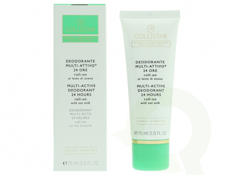 Collistar Multi-Active Deo 24H Roll On 75 ml Alcohol Free - With Oat Milk