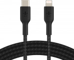 Belkin BOOST CHARGE™ Lightning - USB-C-kabel flätad, 2m, svart Belkin BOOST CHARGE™ Lightning - USB-C-kabel flätad, 2m, svart