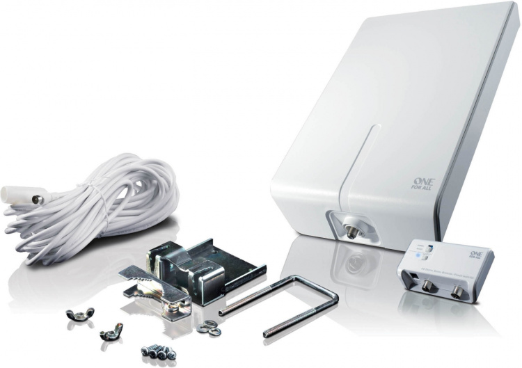 One For All SV 9455-5G aktiv DVB-T/T2 utomhusantenn med LTE-filter, 52 dB