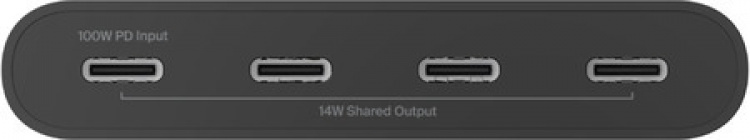 Belkin Connect USB-C-hubb, fyra portar